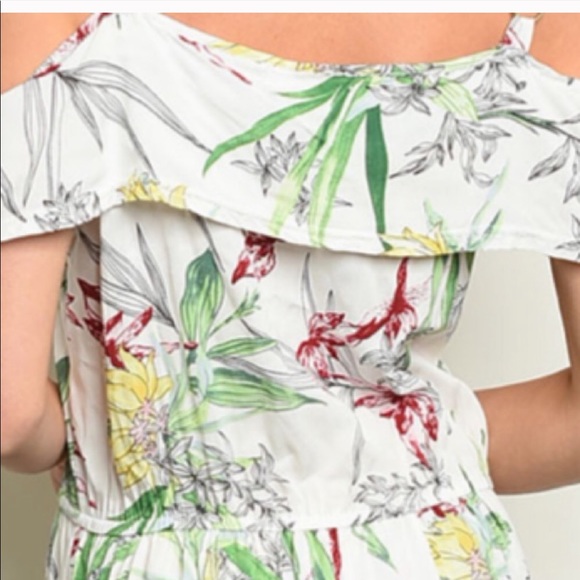 NWT Soft Tropical Floral Dress S M - Picture 3 of 3